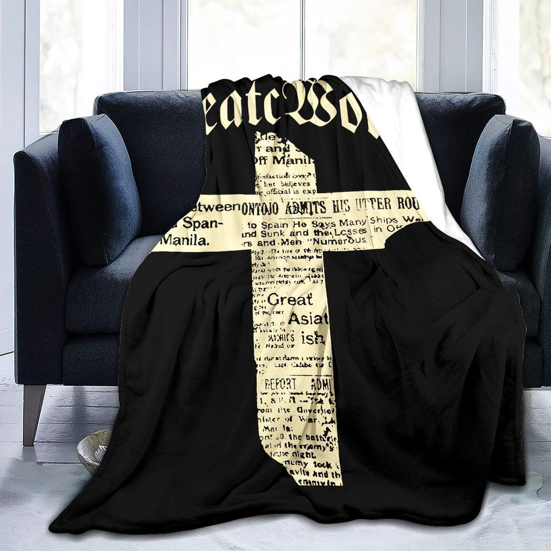 Graphic Print Plush Blanket