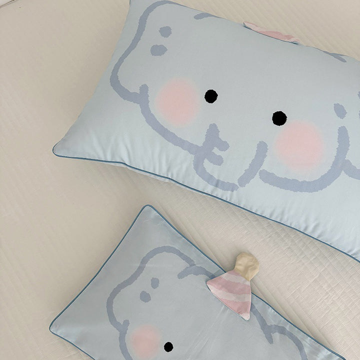 Plush Decorative Lion-Shaped Bed Pillow for with Corner Teether Accent