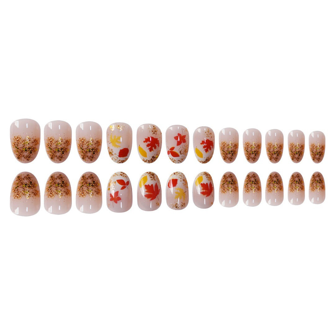 Autumn-Themed Press-On Nail Set Stornfield