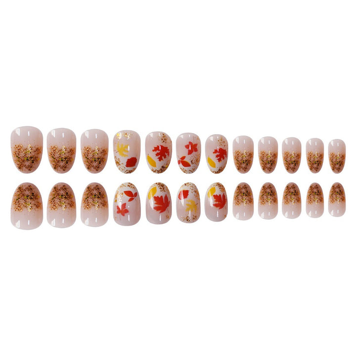 Autumn-Themed Press-On Nail Set Stornfield