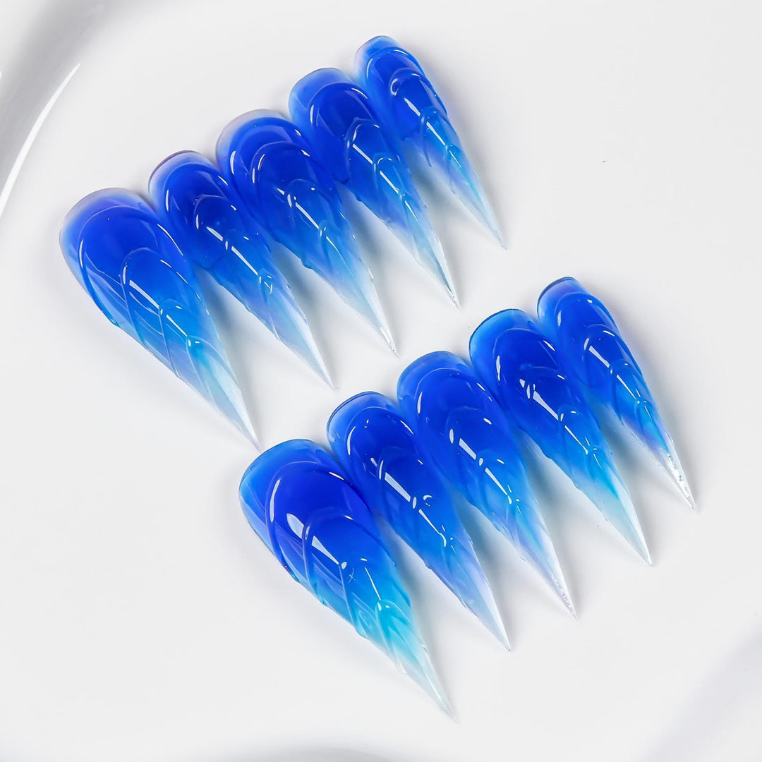 Artistic Ombre Stiletto Nail Tips