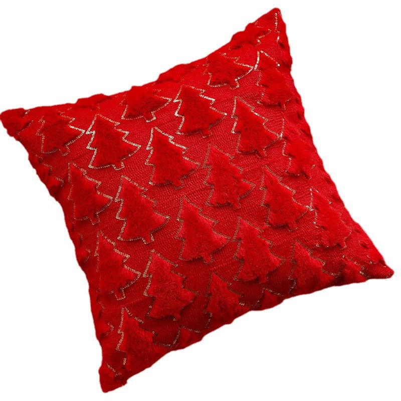 Decorative cushion with artistic Christmas tree design