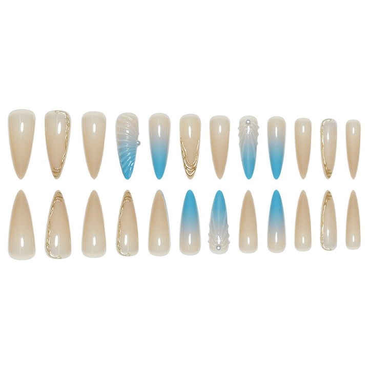 Sculpted Acrylic Press-On Nail Art Extensions Stornfield
