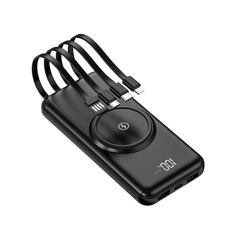 Portable power bank with intelligent charging technology and integrated cable system Stornfield