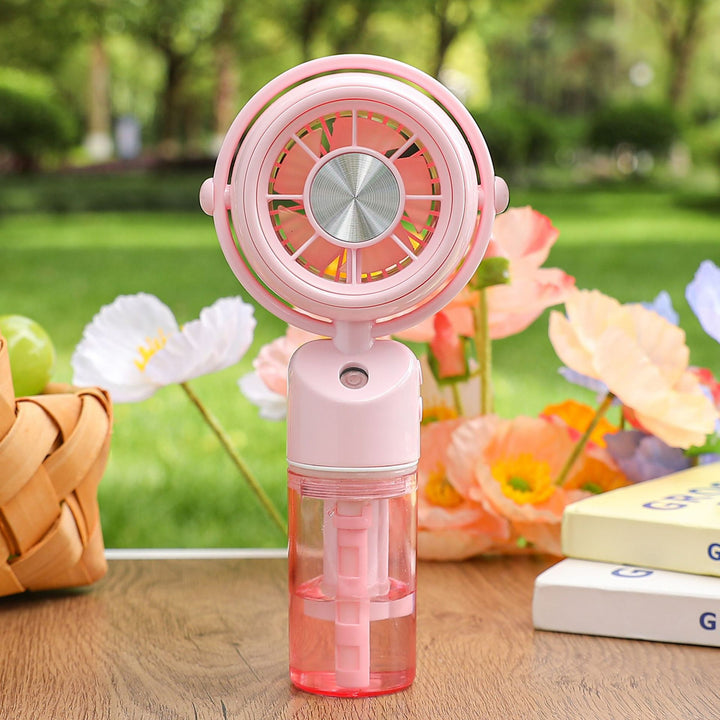 Ladies portable mini fan with integrated misting function Stornfield