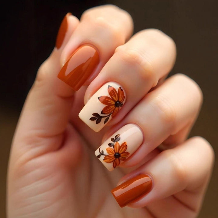 Creative Nail Art with Exotic Leaf Design Stornfield