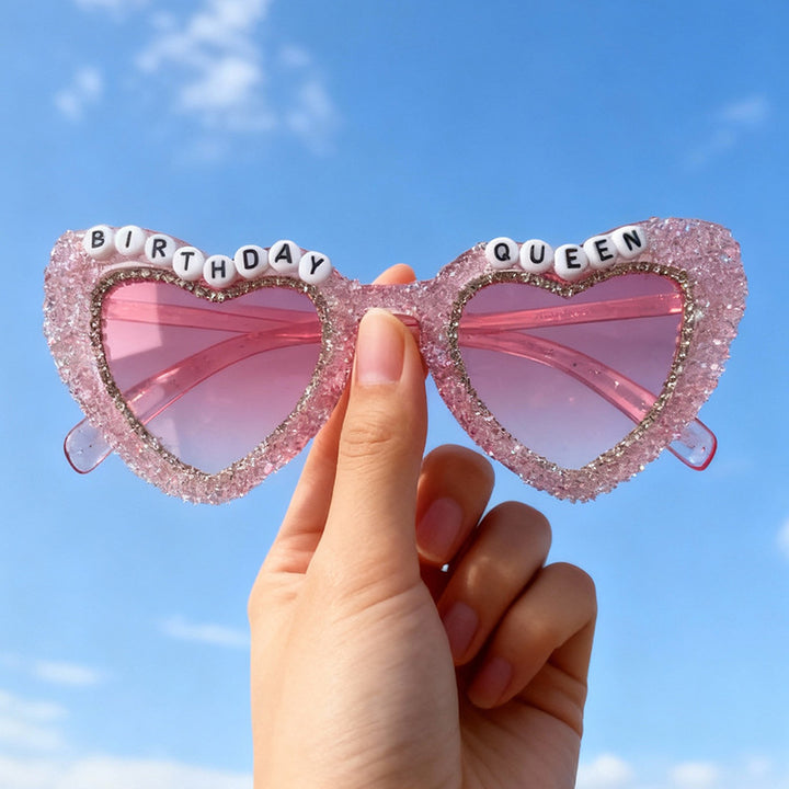 Rhinestone-Embellished Heart Sunglasses Stornfield