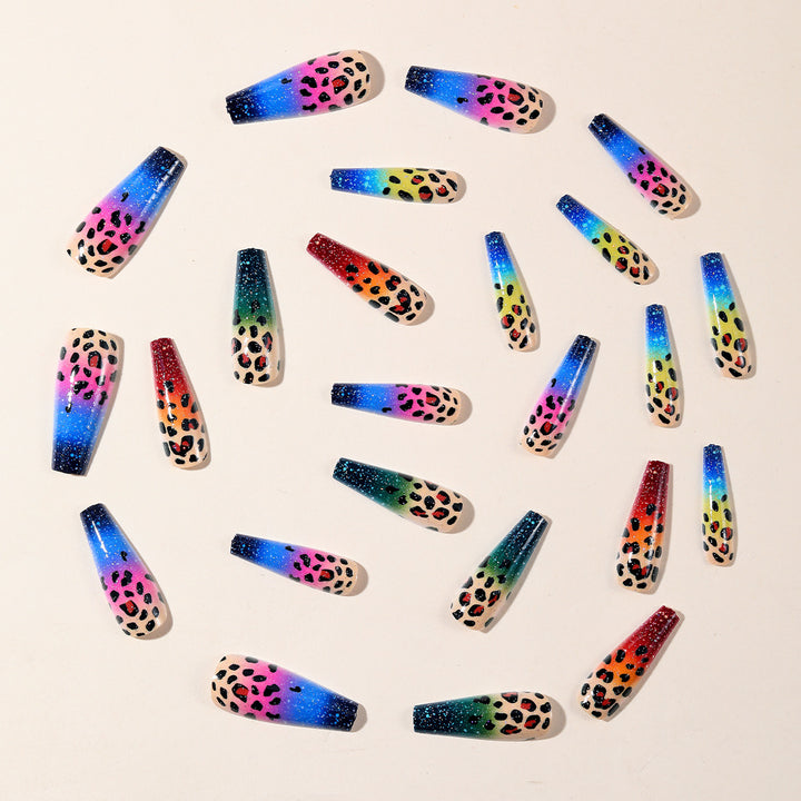 Ombre Leopard Print Nail Art Extensions Stornfield