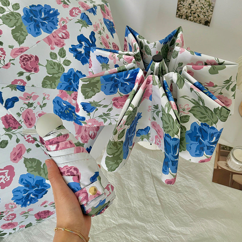 Women's Folding Umbrella with High-Quality Floral Design Stornfield