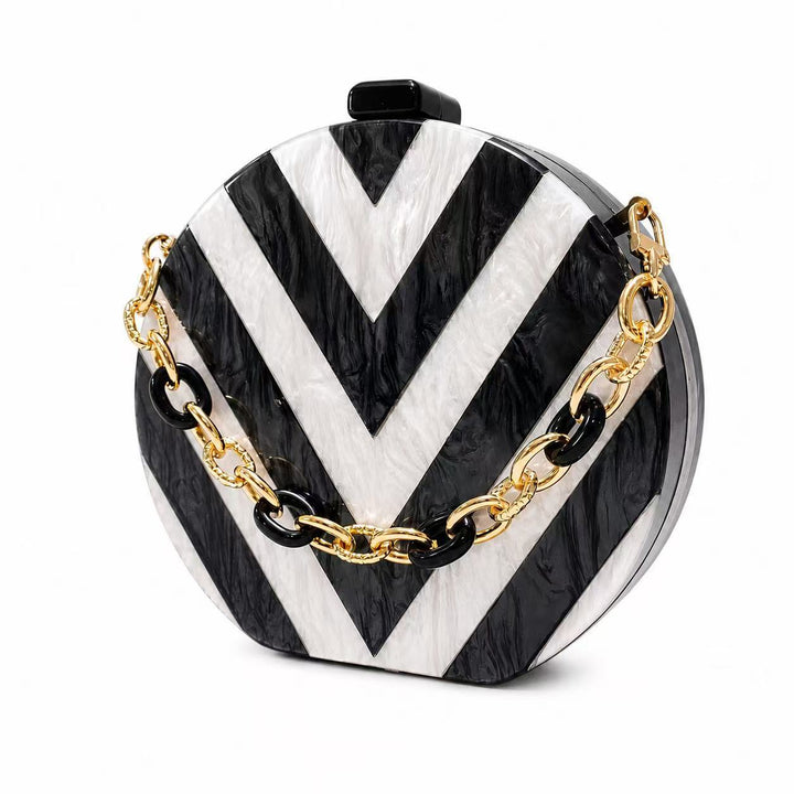 Artistic Round Acrylic Clutch