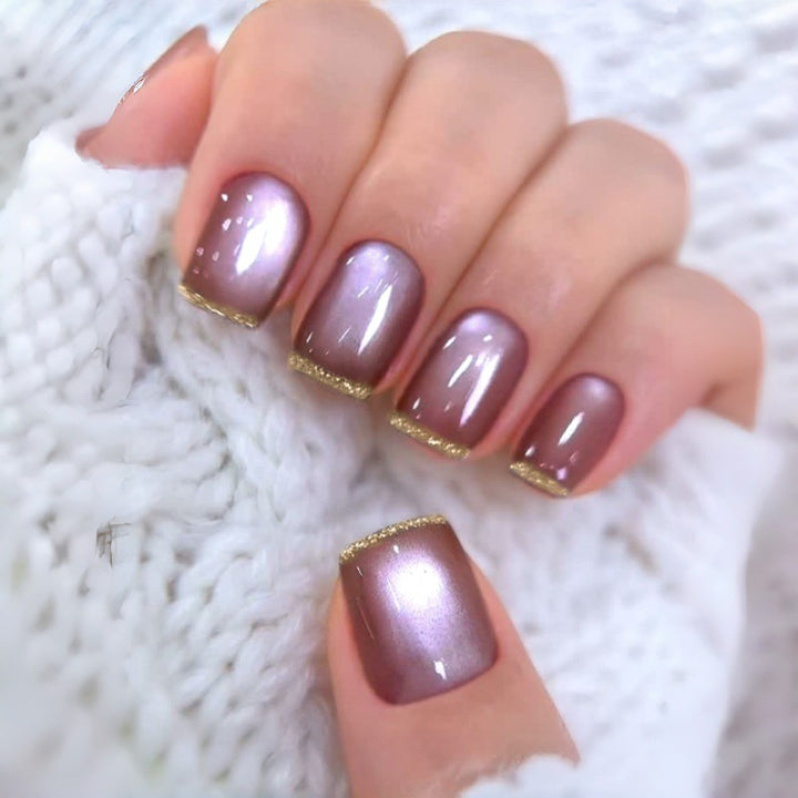 Glamorous Press-On Nail Set with Glitter Tips Stornfield