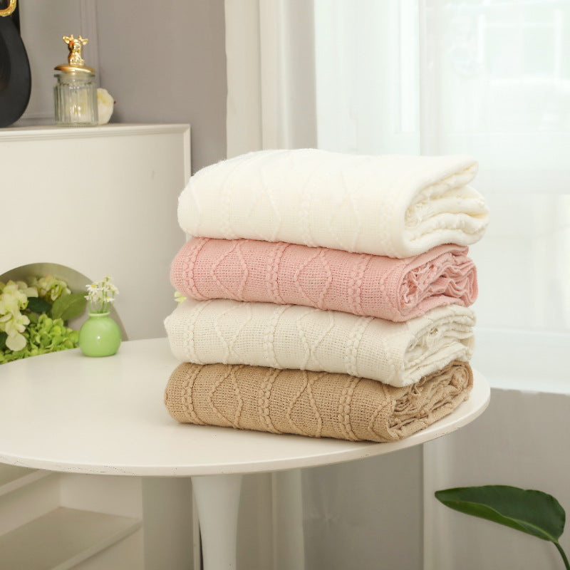 Home Decorative Knitted Throw Blanket