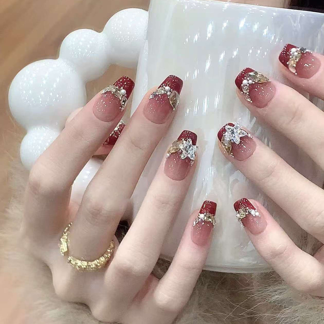 Ombre Long-Stiletto Press-On Nails Set Stornfield