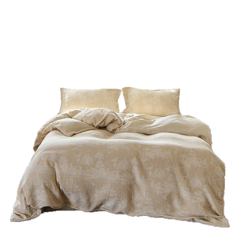 Bedding set made of linen-cotton mix with natural texture and light vintage look