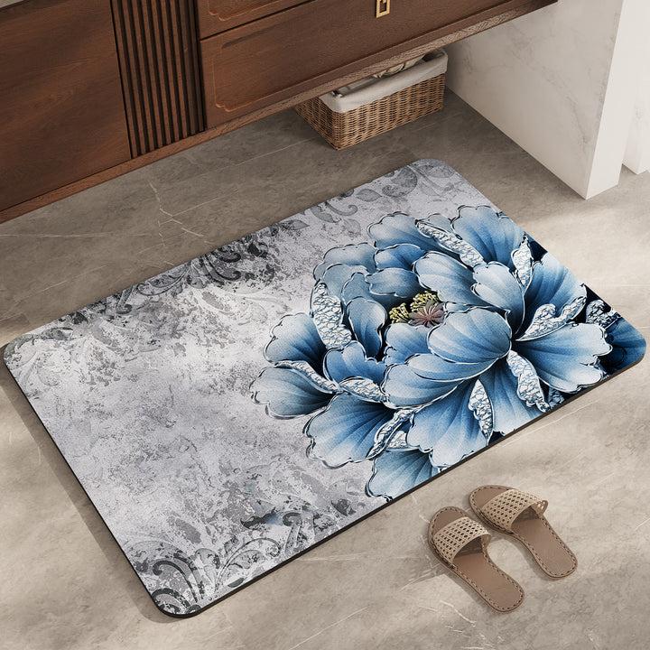 Floral Print Anti-Slip Bath Mat