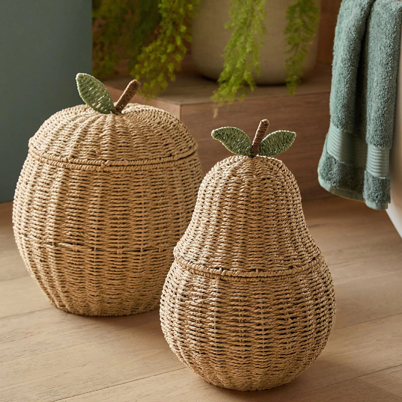 Playful storage basket in the shape of a pear Stornfield