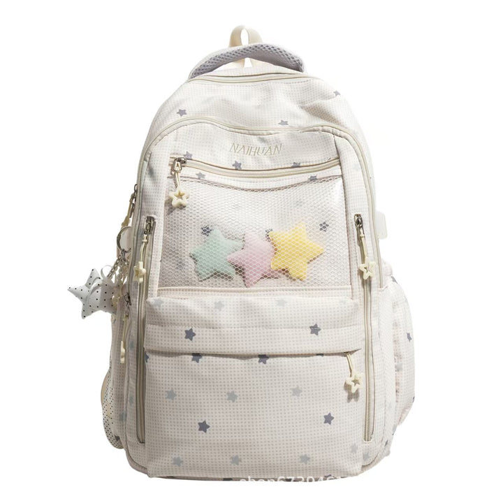 Star-Motif Multi-Pocket Backpack Stornfield