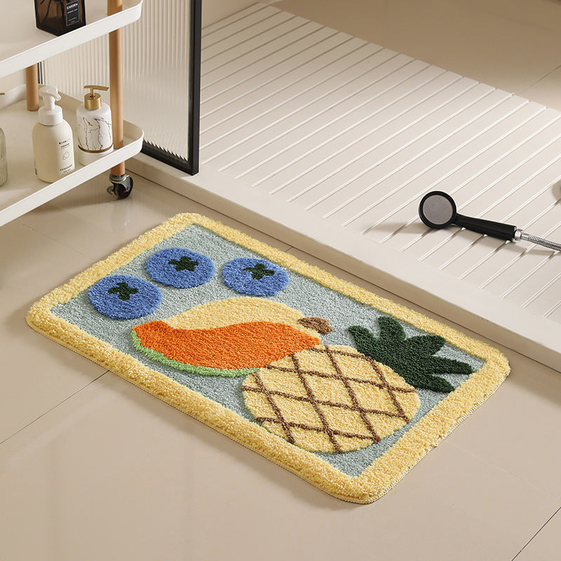 Artistic Leaf Pattern Bath Mat