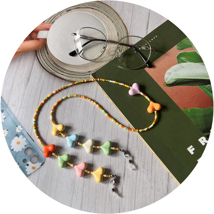 Colorful Heart Beaded Eyewear Chain Stornfield