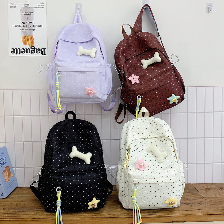 Cute Polka Dot Graphic Backpack Stornfield
