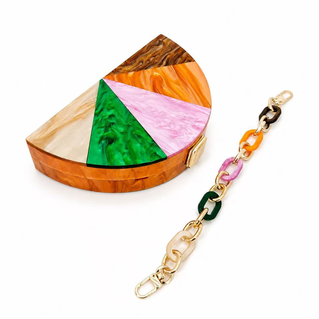 Decorative Geometric Acrylic Clutch