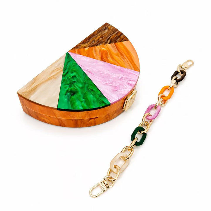 Decorative Geometric Acrylic Clutch
