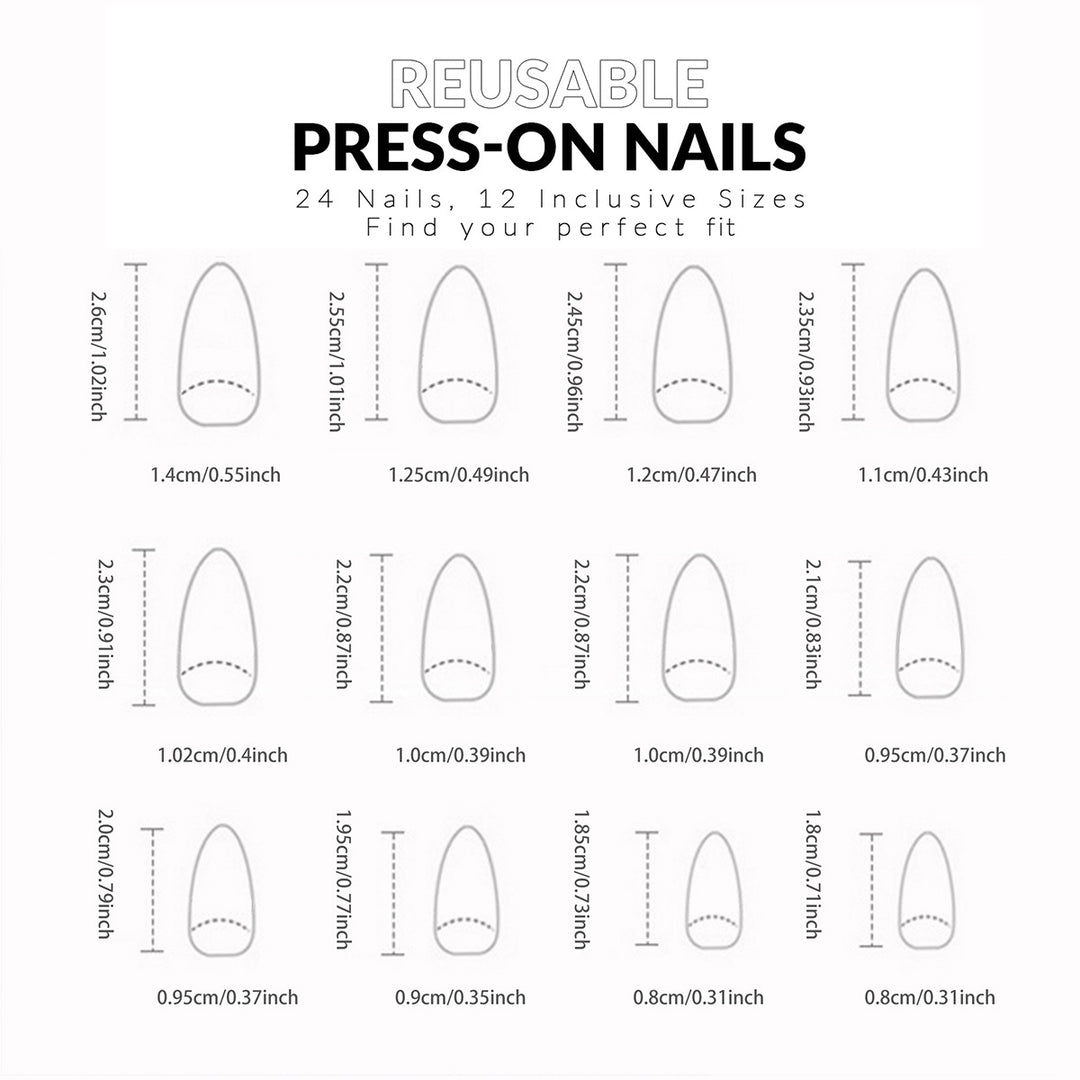 Decorative Floral Press-On Nail Tips Stornfield