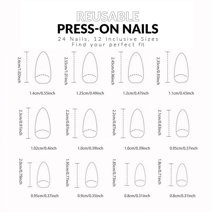Decorative Floral Press-On Nail Tips Stornfield