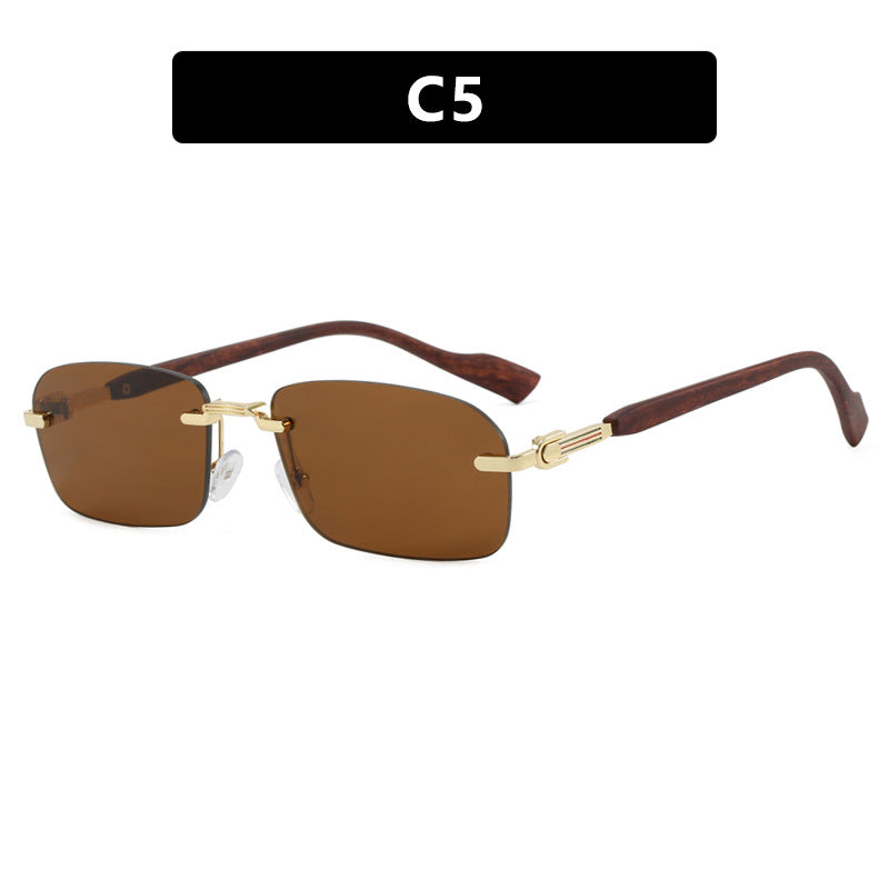 Women's sunglasses with elegant metal frame and stylish wood details Stornfield