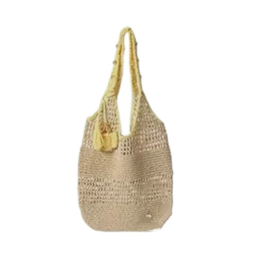 Tote bag made from hand-crocheted yarn with ergonomic shoulder straps Stornfield