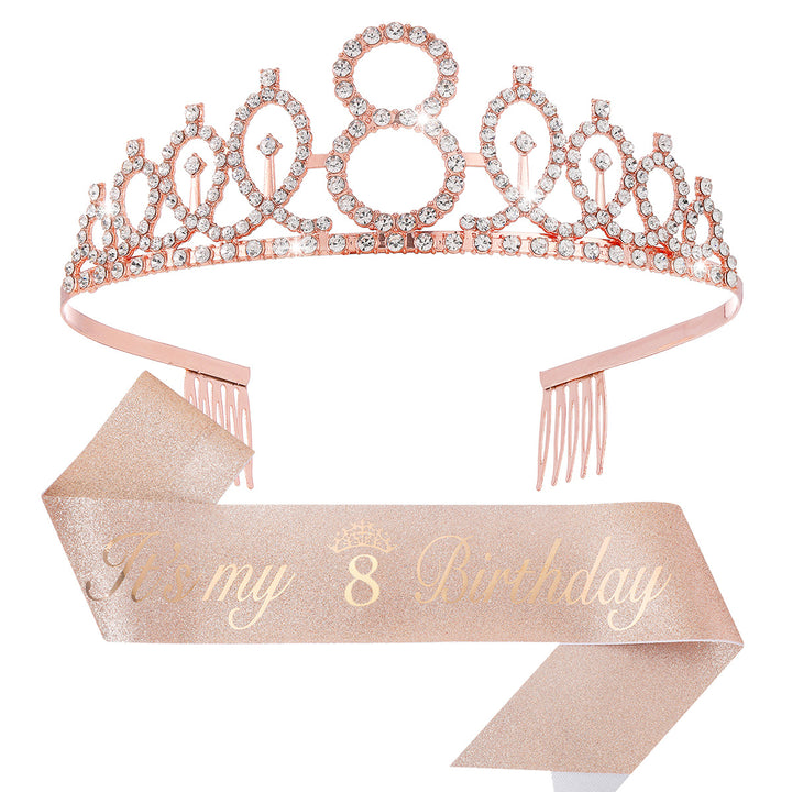 Ladies Crystal Princess Crown with 30 & Fabulous lettering Stornfield
