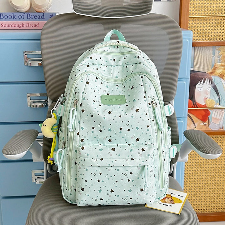 Star-Print Multi-Pocket Backpack Stornfield