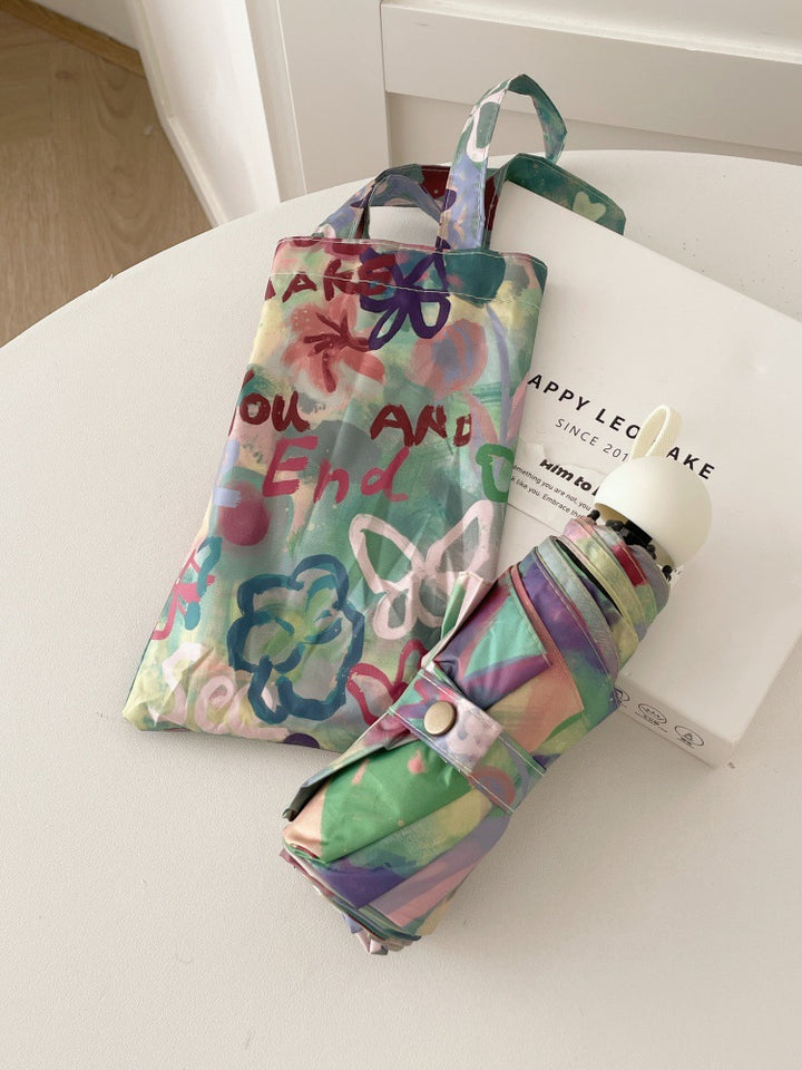 Ladies Foldable Rainbow Retouch Rain Umbrella Stornfield