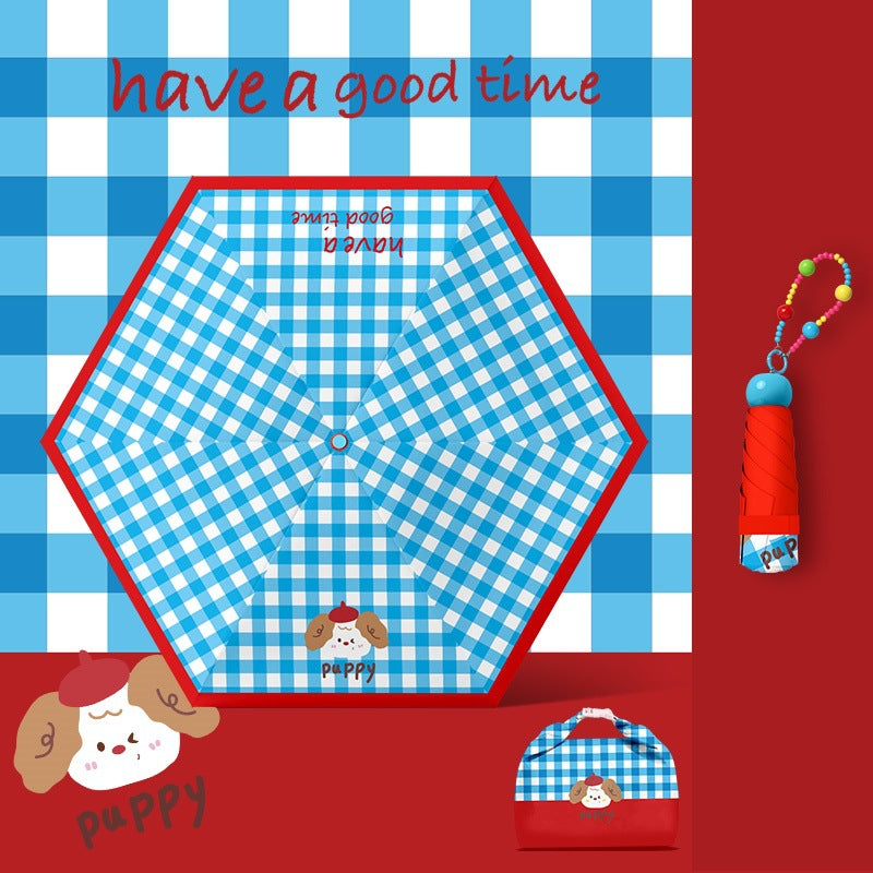 Women playful picnic folding umbrella Stornfield