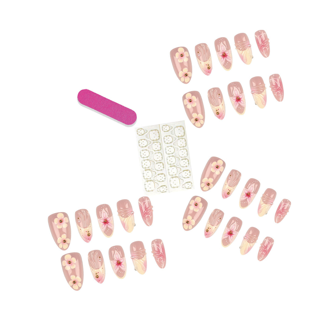 Decorative Floral Nail Tips