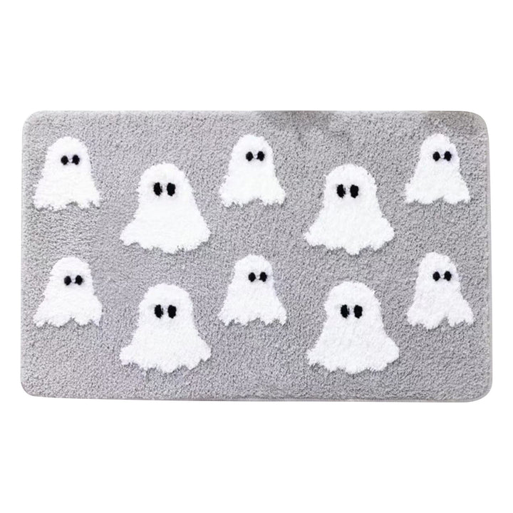 Ghost-Themed Plush Bath Mat for Bathroom
