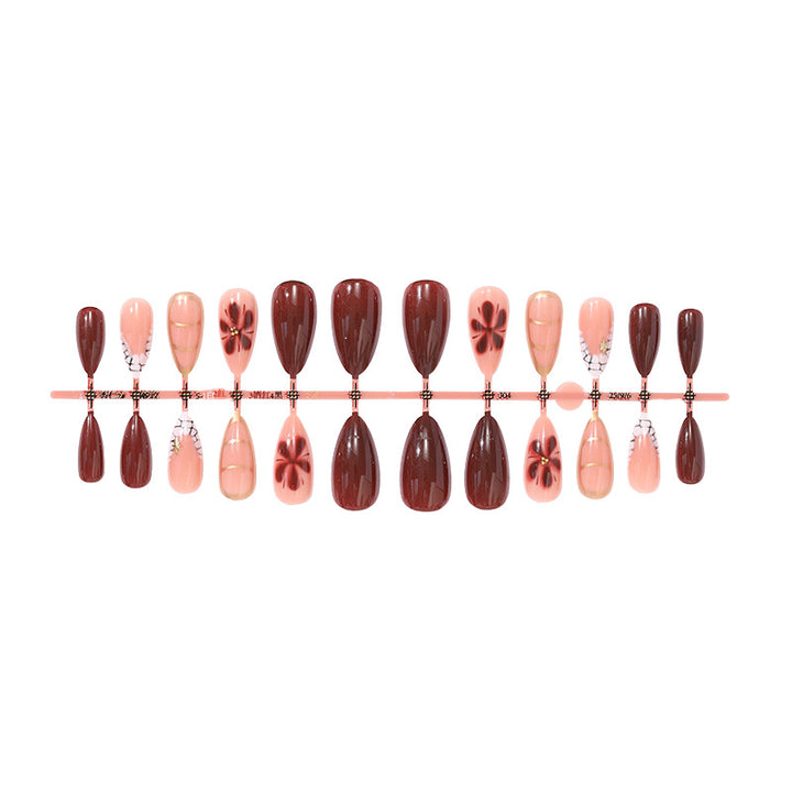Decorative Floral Press-On Nail Art Set Stornfield