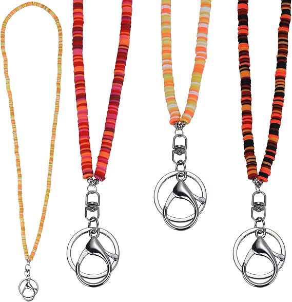 Colorful Beaded ID Badge Holder Lanyard Stornfield