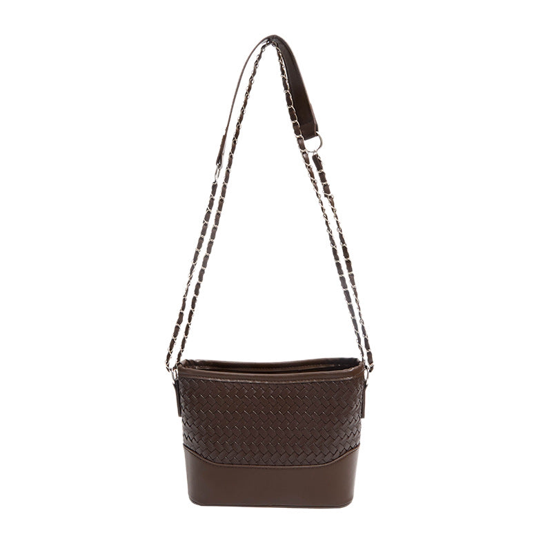 Woven Leather Crossbody Bag