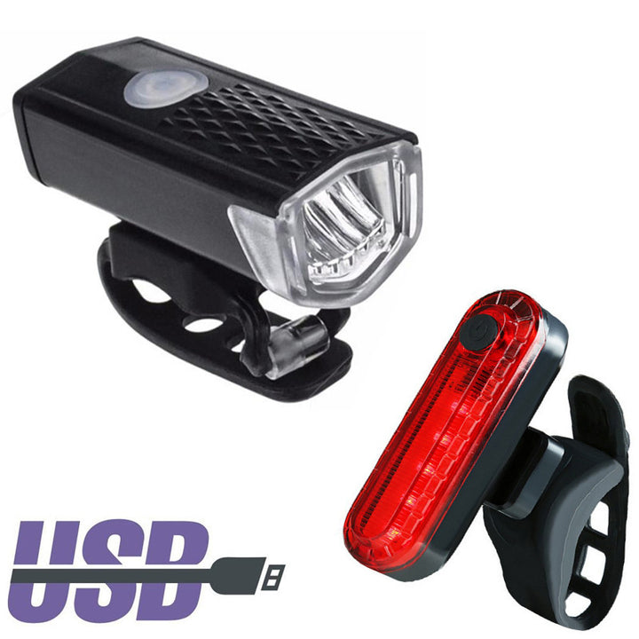 USB Rechargeable Bicycle Light Set Stornfield