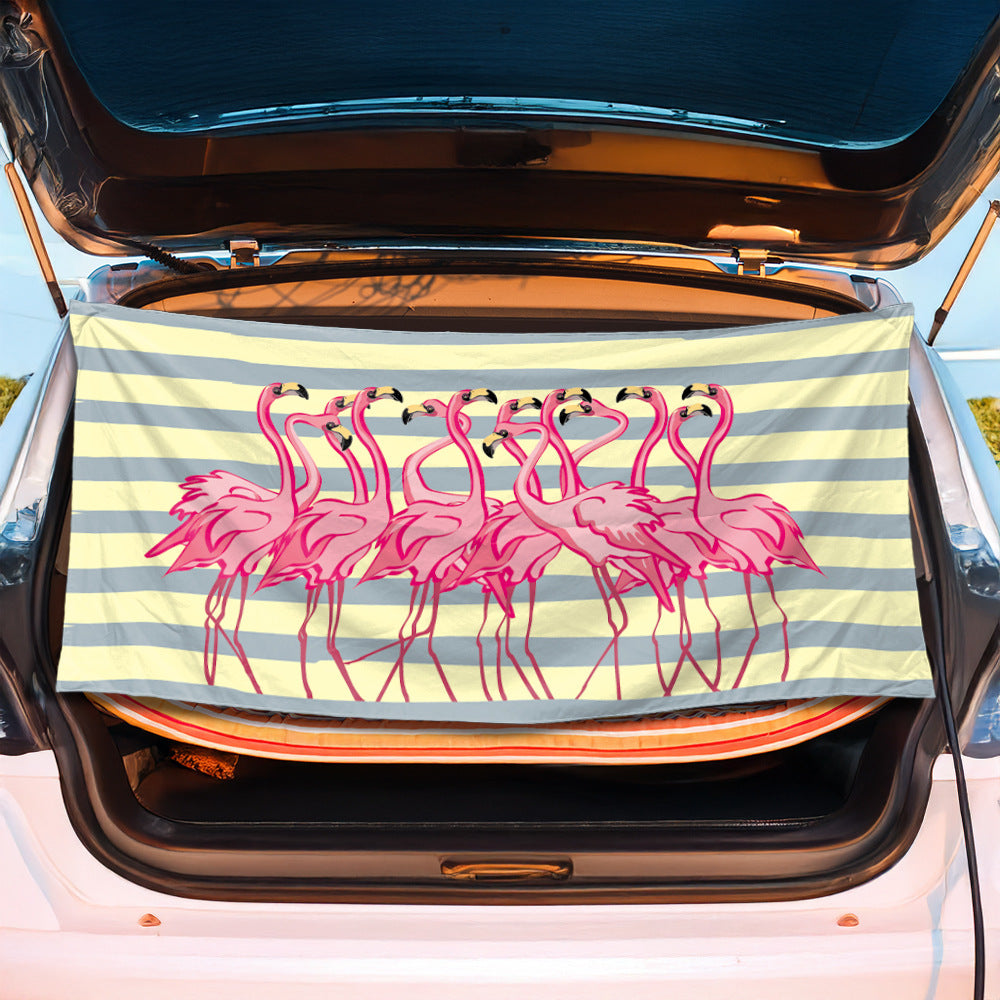 Trunk mat with creative flamingo design Stornfield