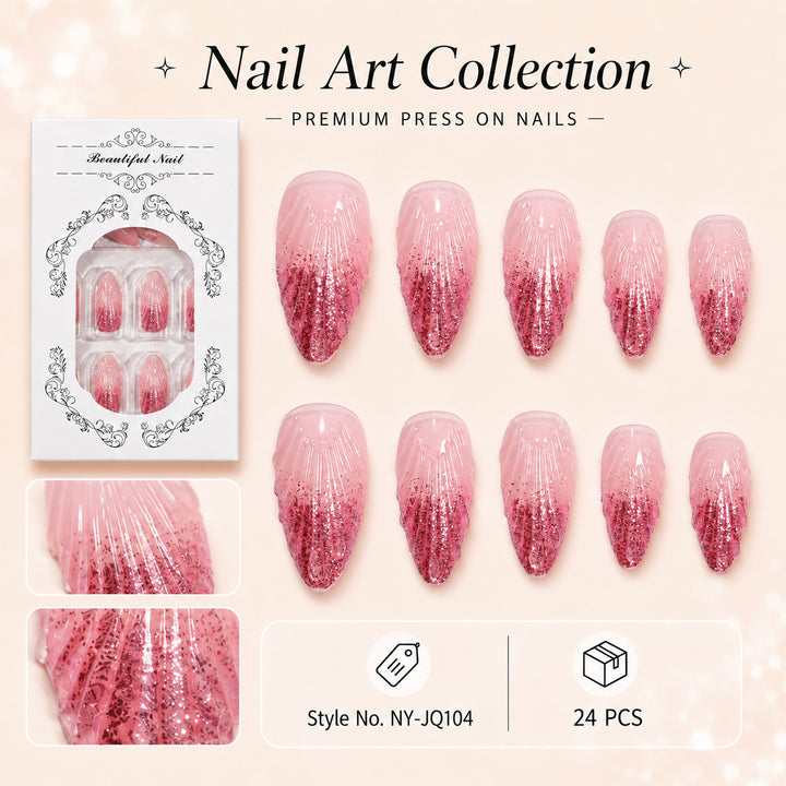Premium Glitter Artificial Nails Stornfield