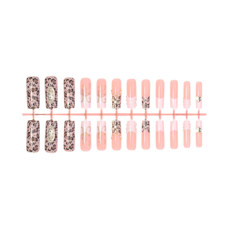 Creative Nail Art Set with Leopard Design and Elegant Decorations Stornfield