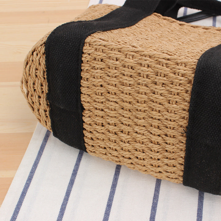 Elegant Braided Handbag with Contrasting Shoulder Straps Stornfield