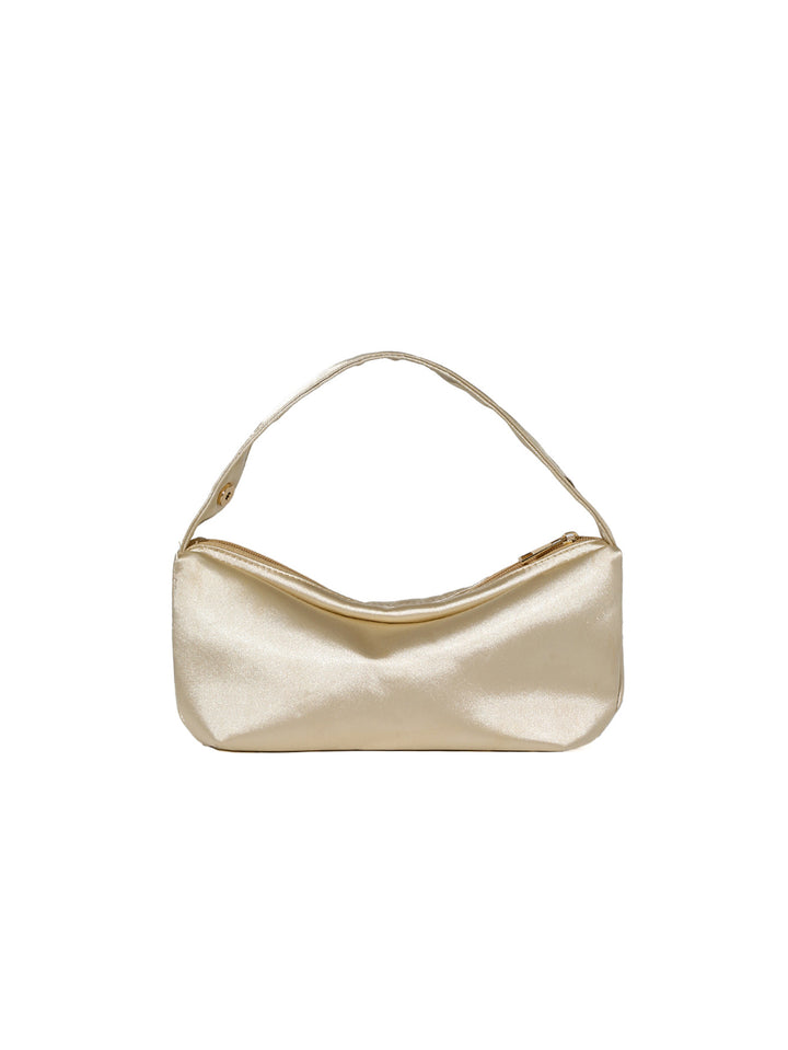 Satin Zipper Closure Handbag