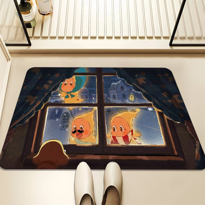 Artistic Dreamy Cloud-Themed Bath Mat for Home