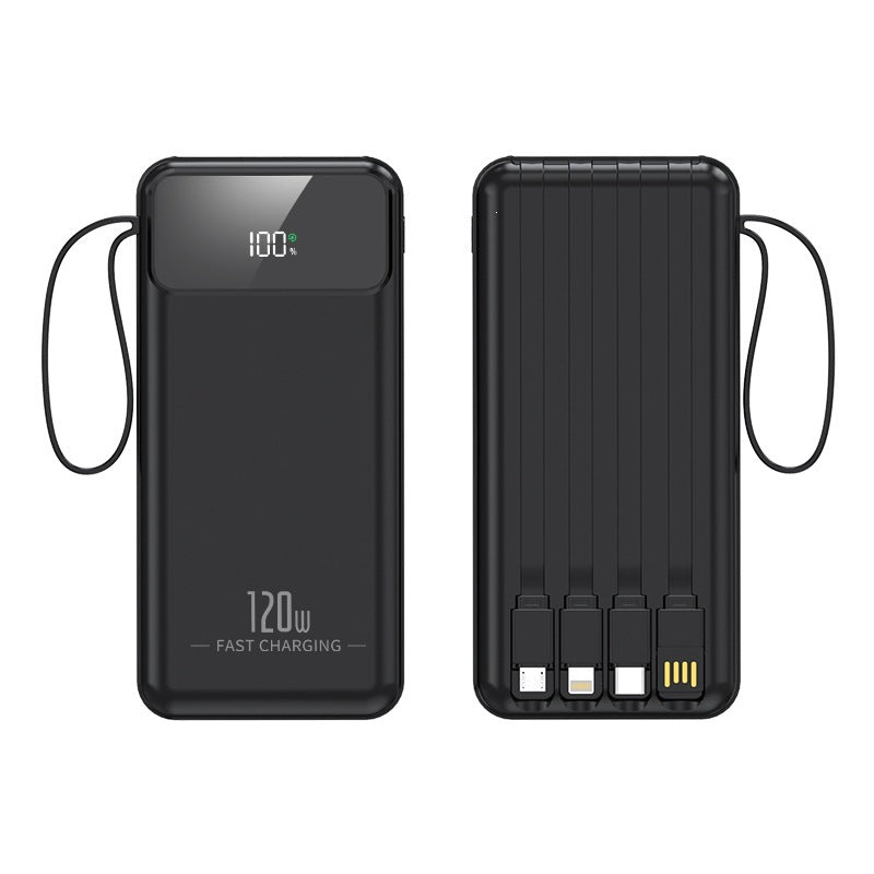 Powerbank with integrated multifunctional charging cables and digital display Stornfield
