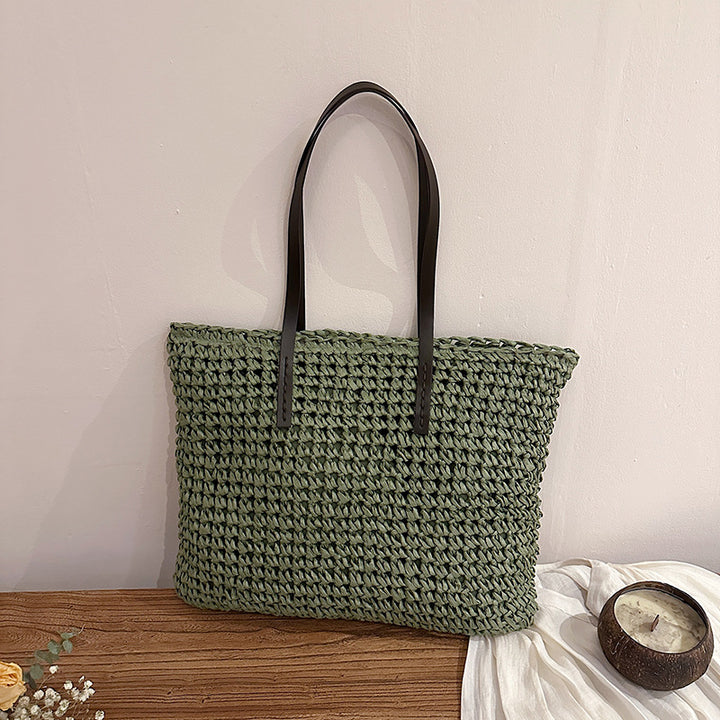 Handwoven Straw Tote Bag