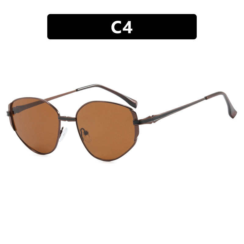 Women modern geometric sunglasses with stylish metal frame Stornfield