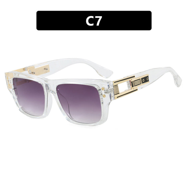 Women’s trendy square sunglasses with elegant gold decorative structure Stornfield